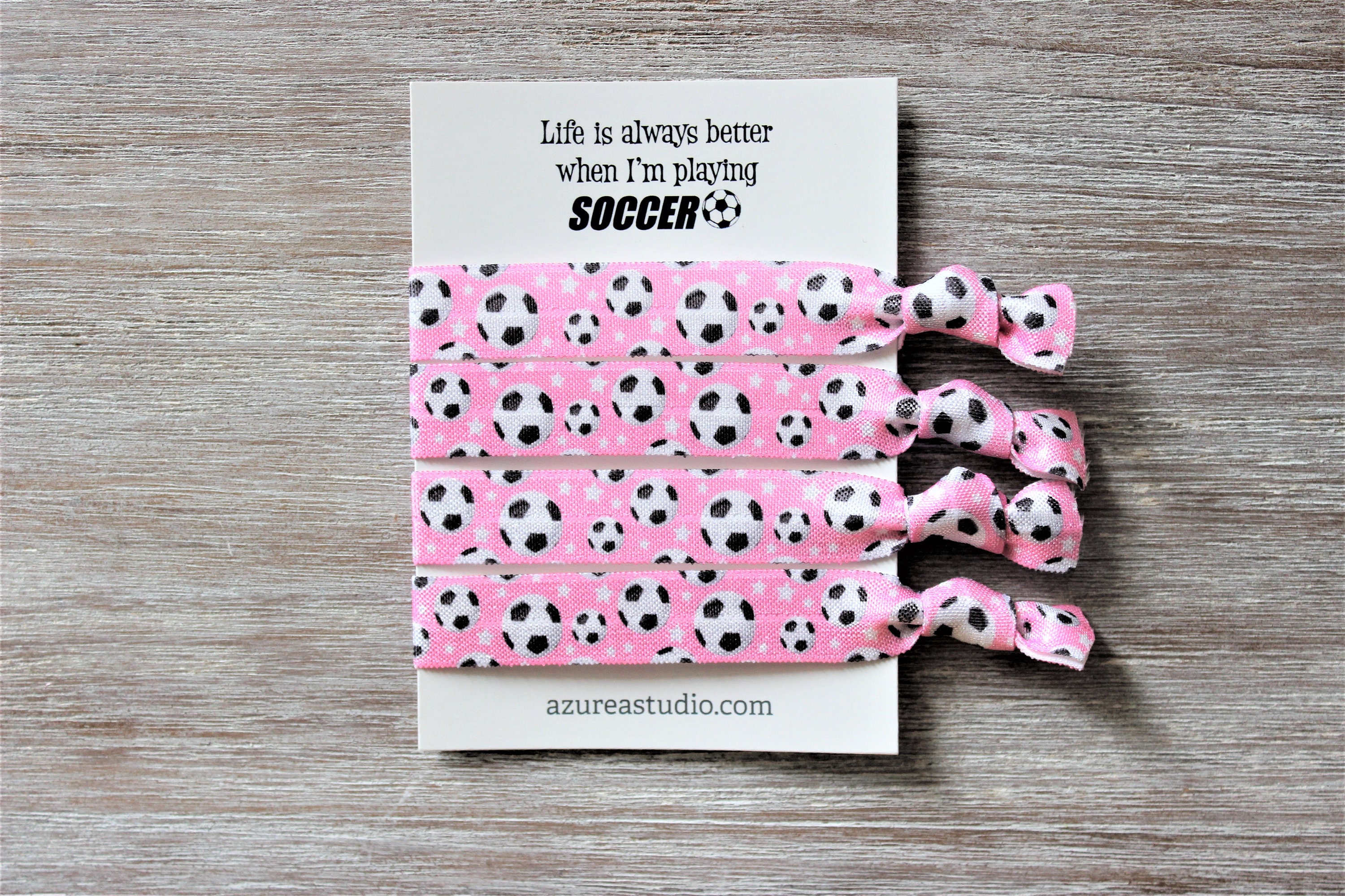 Soccer Balls Pink Hair Ties Life Is Always Better When Playing