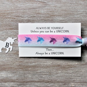 Unicorn-always be yourself unless you can be a unicorn then always be a unicorn-Hair Ties B-unicorn silhouette