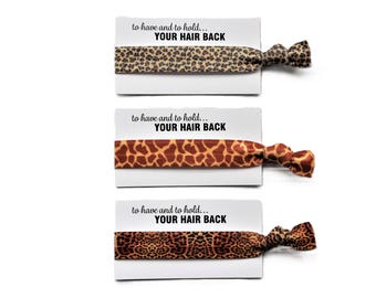Animal Print-Leopard-Giraffe-Hair Ties