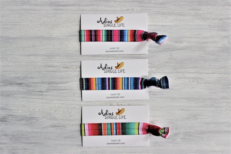 Mexican Blanket Hair Ties-FIESTA like there is no manana-ADIOS single life image 2