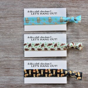 Sloth Blue-Sloth White-Sloth Navy Blue-Hair Ties-Slow Down LET'S HANG OUT image 2