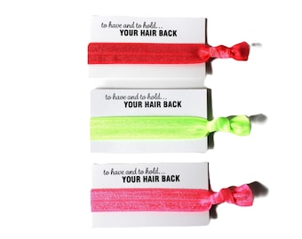 Neon Coral-Neon Lime-Neon Pink-Hair Ties