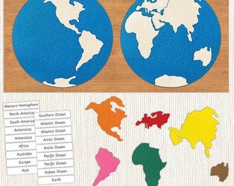 DIY Continent Map Pattern Kit (printable PDF)