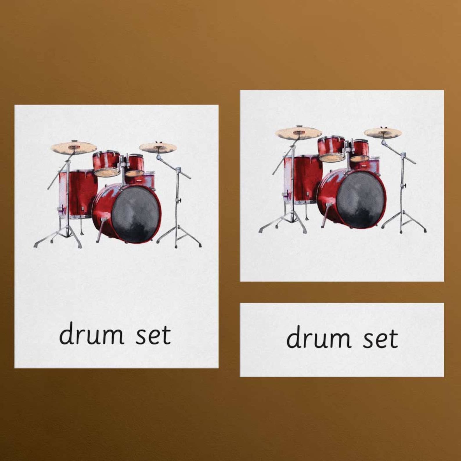 3-part Cards: Musical Instruments (printable PDF) - Etsy