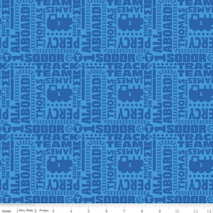 All Aboard with Thomas & Friends Text Blue