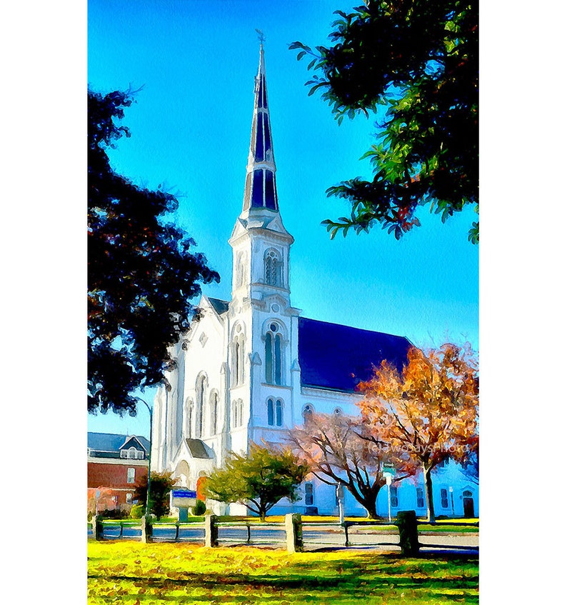 First Baptist Church Wakefield, MA Photo Art Print Watercolor Print Etsy