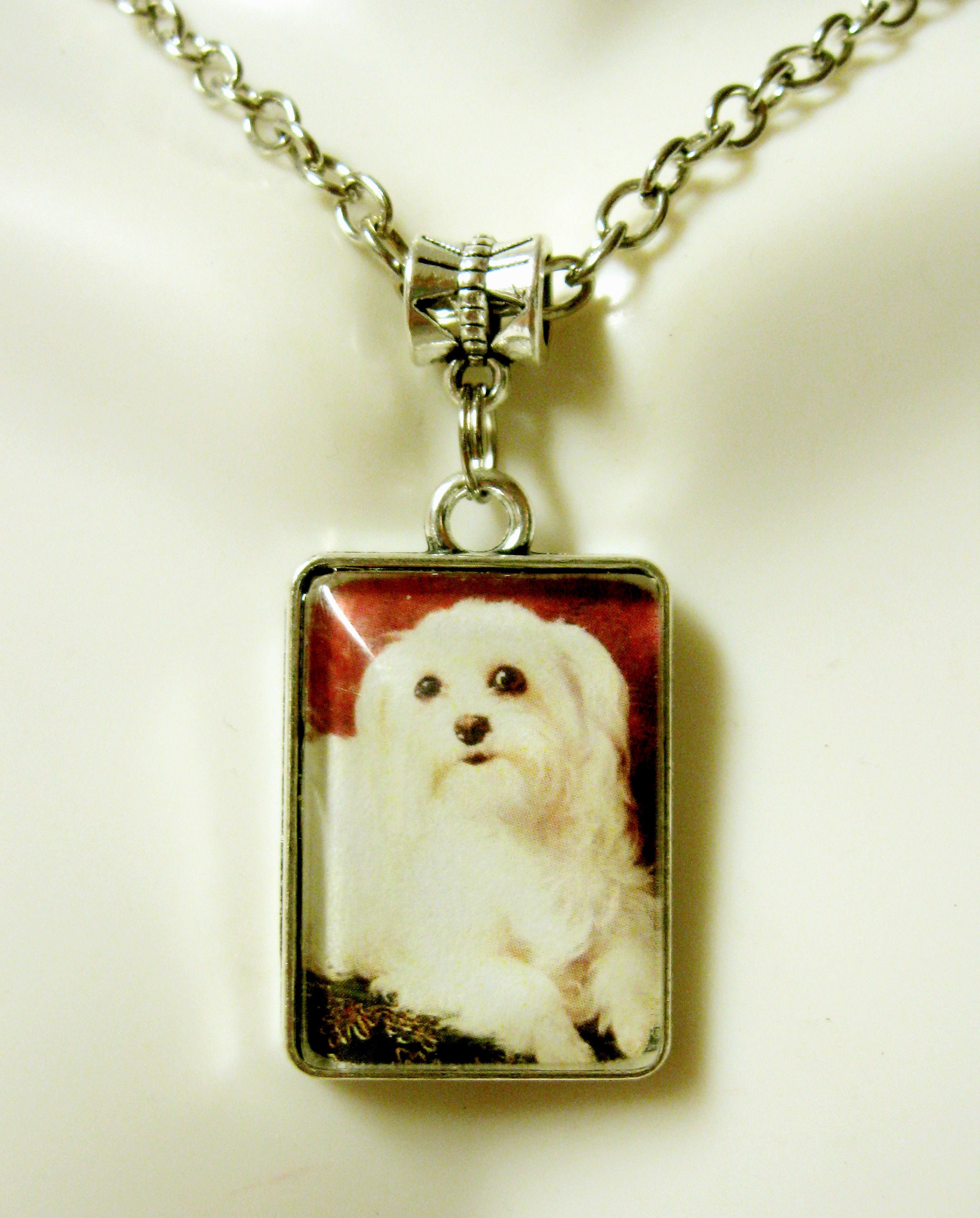 Maltese Dog Pendant With Chain DAP02 