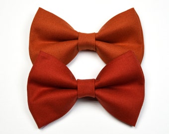 Sienna Bow Tie (Burnt Orange, Rust Bow tie)  /For Men/Boys/Children/Kids/Girl/Dog/Groomsmen/Baby&#39;s/Father&#39;s Day/Hairbow/Wedding/Gift For Him