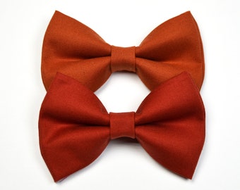 Sienna Bow Tie (Burnt Orange, Rust Bow tie)  /For Men/Boys/Children/Kids/Girl/Dog/Groomsmen/Baby's/Father's Day/Hairbow/Wedding/Gift For Him