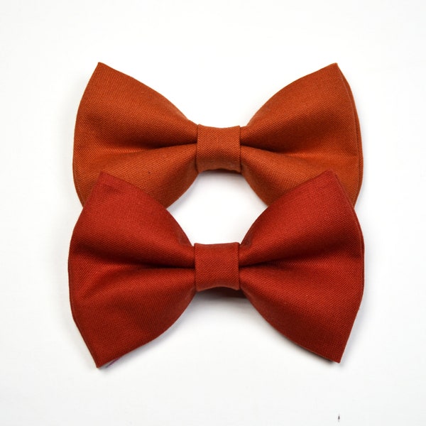 Sienna Bow Tie (Burnt Orange, Rust Bow tie)  /For Men/Boys/Children/Kids/Girl/Dog/Groomsmen/Baby's/Father's Day/Hairbow/Wedding/Gift For Him