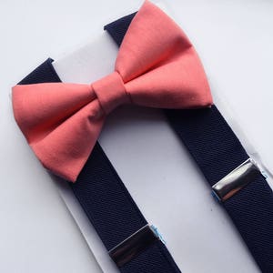 Set Bretelle Y E Papillon Ateid Per Bambini - Regolabili, Colore Blu Navy