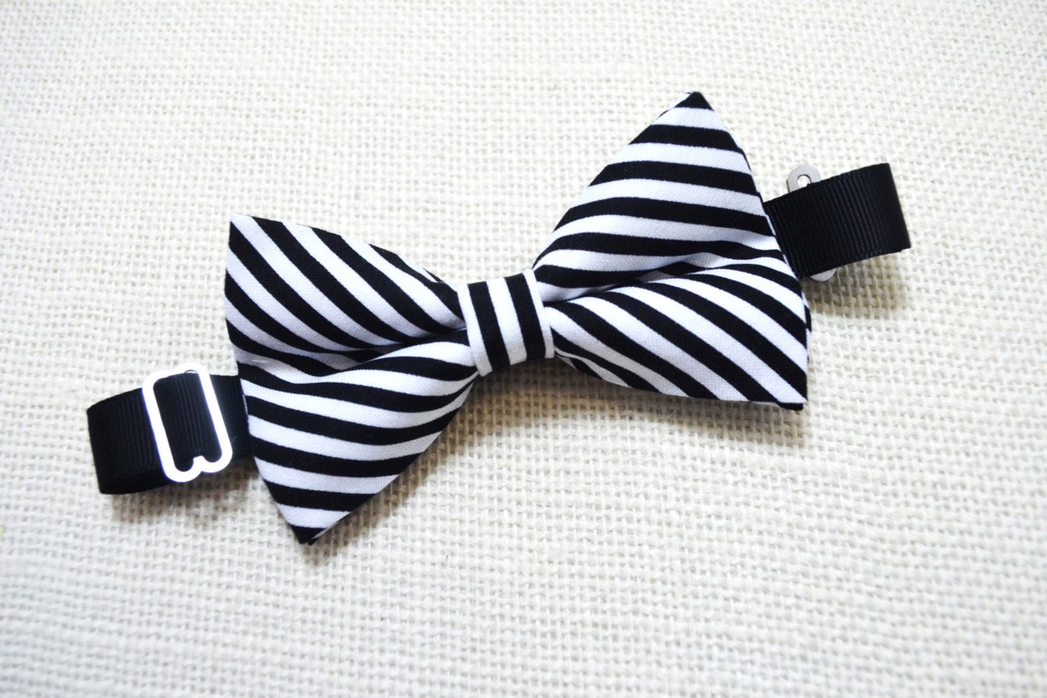 Black and White Stripe Bow Tie Boy Bow Tie Baby Bow Tie Etsy