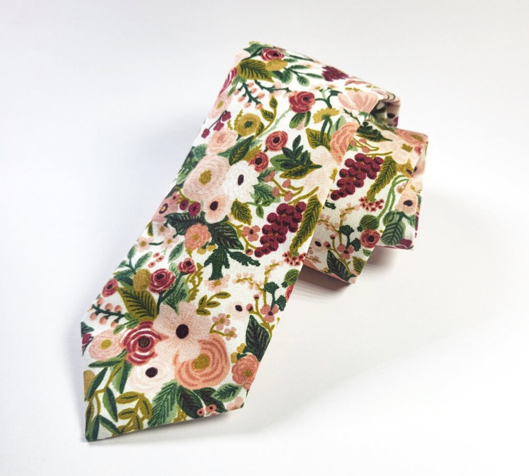 blush and grey tie