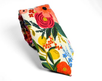 Floral Tie, Wedding Tie,English Garden Party Floral Tie, Tie For Him, Kids Tie, Mens Tie, Neck Tie, Groomsmen's Gift,Gift for him