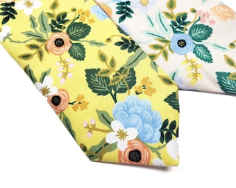 Yellow Floral/Cream Pink Floral Neck Tie for Children/For Men/For Wedding/For groomsmen/Floral tie/Men's TieEaster/Easter/baby/son