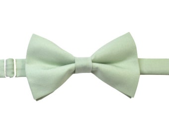 Sage Bow tie For boys Mens Sage Bow Tie Wedding Sage Green Self tied bow Tie Meadow Bow tie