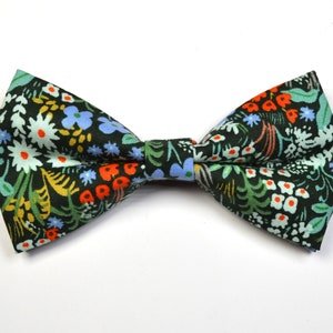 English Garden Meadow Orange Floral bow tie/For Men/Boys/Children/Kids/Girl/Dog/Groomsmen/Baby's/Father's Day/Hairbow/Wedding/Gift For Him