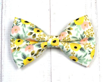 Yellow, Sage and Pink Floral bow ties,Kids Bow tie, adult bow tie,Mens Bow tie ,Yellow Bow tie, flower bow tie, wedding bow tieEaster/Easter