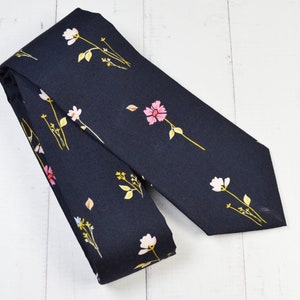 Wedding TieBlack Floral Tie, Tie For Him, Kids Tie, Mens Tie, Pre Tie, Wedding Tie, Handmade,/baby/son image 3