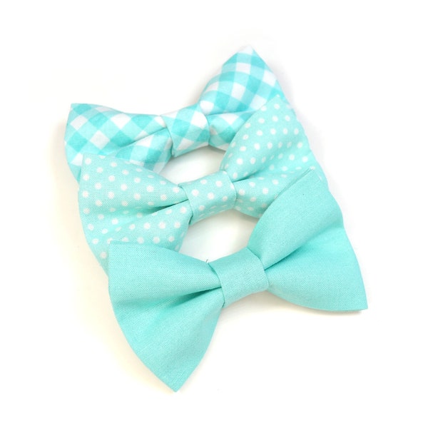 Spa Blue Bowtie/Aqua Mint Bowtie/Wedding Tie/Men's bowtie/Boys bowtie/Teens bowtie/groomsmen/ringbearer/Handmade Gift/dog bowtie