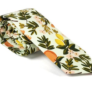 Cravatta Citrus Grove Mint/Rifle Paper Co/matrimonio/per uomo/bambini/sposo/neonato/figlio