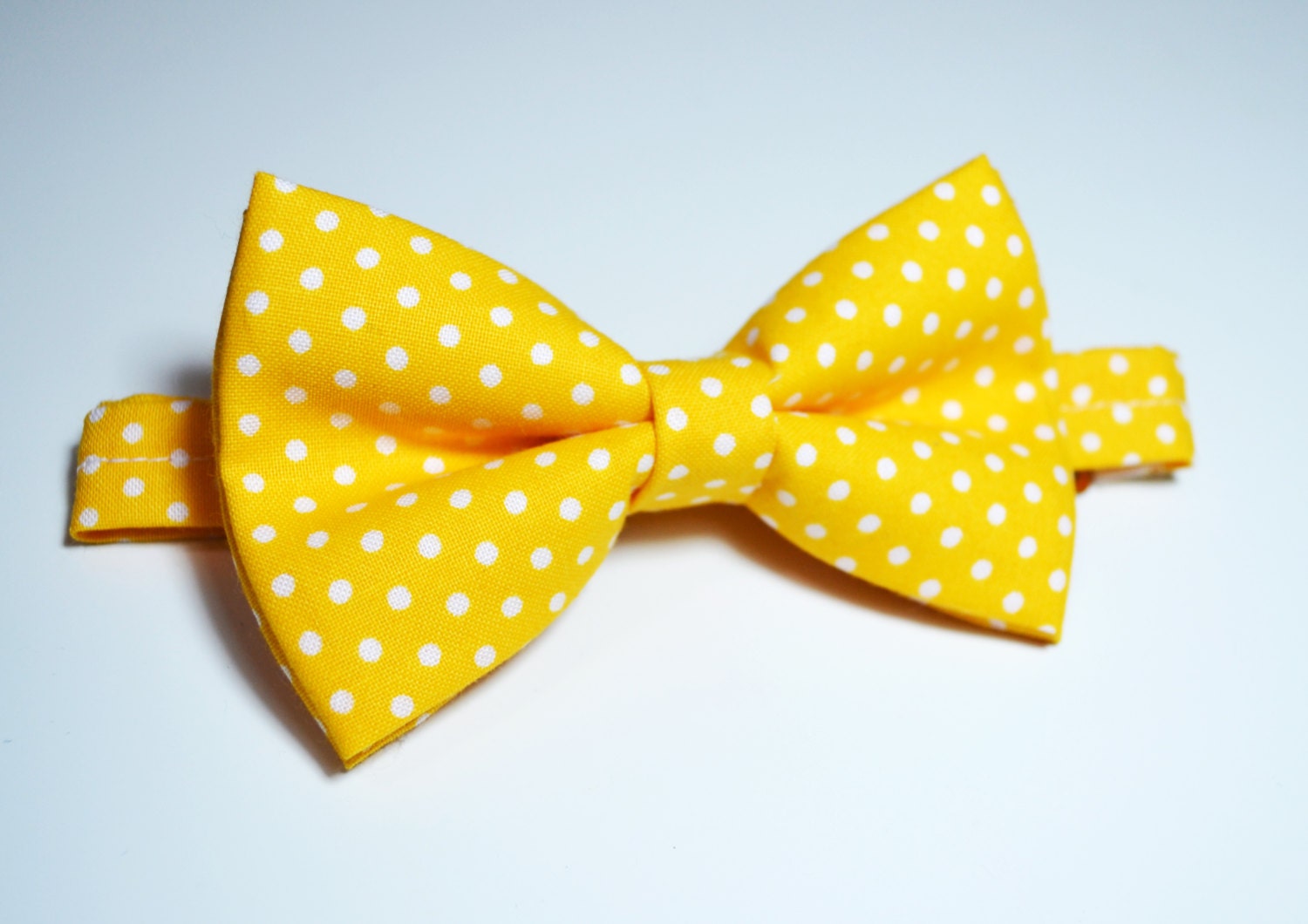 Yellow with White Polka dot bow tie boys bow tiebaby bow Etsy