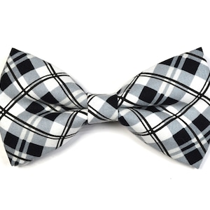 Black Plaid  bow tie For kid, Men, Adult, Wedding bow tie/Black bow tie/Plaid/Check