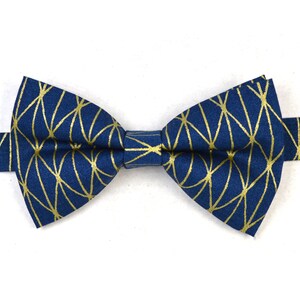 Christmas Navy and Gold Stripes Bow Tie/Adult/Men/Baby/Children/Kid/Christmasoutfit/Pictureday/Gift/