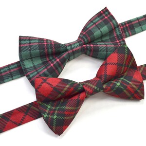 Gravata borboleta de Natal/Gravata borboleta xadrez vermelha/Gravata borboleta xadrez verde/Gravata borboleta de Natal para cachorro/para crianças/para adulto/para foto de família/roupa de Natal