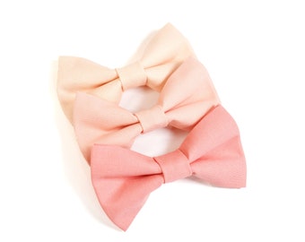 Ice peach bow tie/Peach bow tie/Coral bow tie For Men Boys Bow tie Wedding Tie Dog Bow tie Cat Bow tie Peach Fuzz Peach  Pocket Square