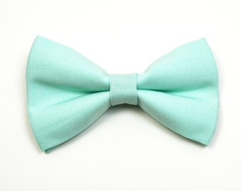 Mint Green Polyester BOYS Ready Pre-tied Bow tie > 60 Colours Available in Shop Mint Green Polyester BOYS Ready Pre-tied Bow tie > 60 Colours Available in Shop