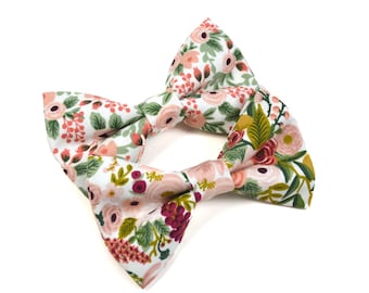 Dusty Rose Floral bow tie Mens Floral Bow tie Bow Tie for boys Toddler Bow Tie Teens bow Tie Bow Tie For Dog Hair Bow Wedding Tie