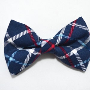 Navy Plaid bow tie boy bow tie, baby bow tie, adult bow tie, men&#39;s bow tie, Navy bow tie