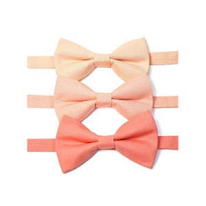 Ice peach bow tie/Peach bow tie/Coral bow tie For Men Boys Bow tie Wedding Tie Dog Bow tie Cat Bow tie Peach Fuzz Peach  Pocket Square