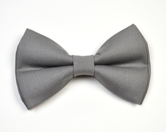 Grey bow tie/For Men/Boys/Children/Kids/Girl/Dog/Groomsmen/Baby's/Father's Day/Hairbow/Wedding/Gift For Him/Father and Son