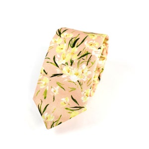Wedding Tie/Petal Pink Floral Tie for Men Boys Tie, Toddler Tie, Kids Tie, Gift For Him