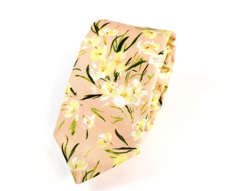 Wedding Tie/Petal Pink Floral Tie for Men Boys Tie, Toddler Tie, Kids Tie, Gift For Him