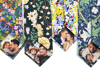 Personalized Picture Tie/Wedding Tie/Valentines Gift/Gift for Dad/Groomsmen's Gift/Gift for him/tie wedding picture/custom photo tie