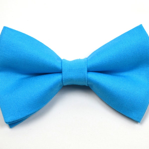 Malibu Blue Bow Tie /For Men/Boys/Children/Kids/Girl/Dog/Groomsmen/Baby's/Father's Day/Hairbow/Wedding/Gift For Him