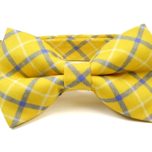 Yellow Plaid bow tie For Men/Boys/Children/Kids/Girl/Dog/Groomsmen/Baby&#39;s/Father&#39;s Day/Hairbow/Wedding/Gift For Him