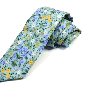 Bramble Lottie in Black Neck Tie/Dusty blue Neck Tie for Children/For Men/For Wedding/For groomsmen/Floral tie/Men&#39;s Tie/baby/son