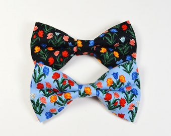 Tulip Floral Bow Tie for Men Toddler Boy Children Teen Dog Cat For Wedding Birthday Gift For Him Father and Son Matching Family Outfit