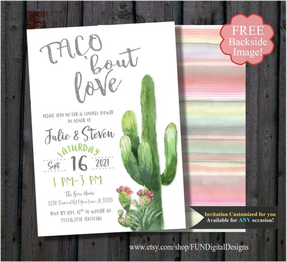 taco bout love engagement wedding reception couples shower