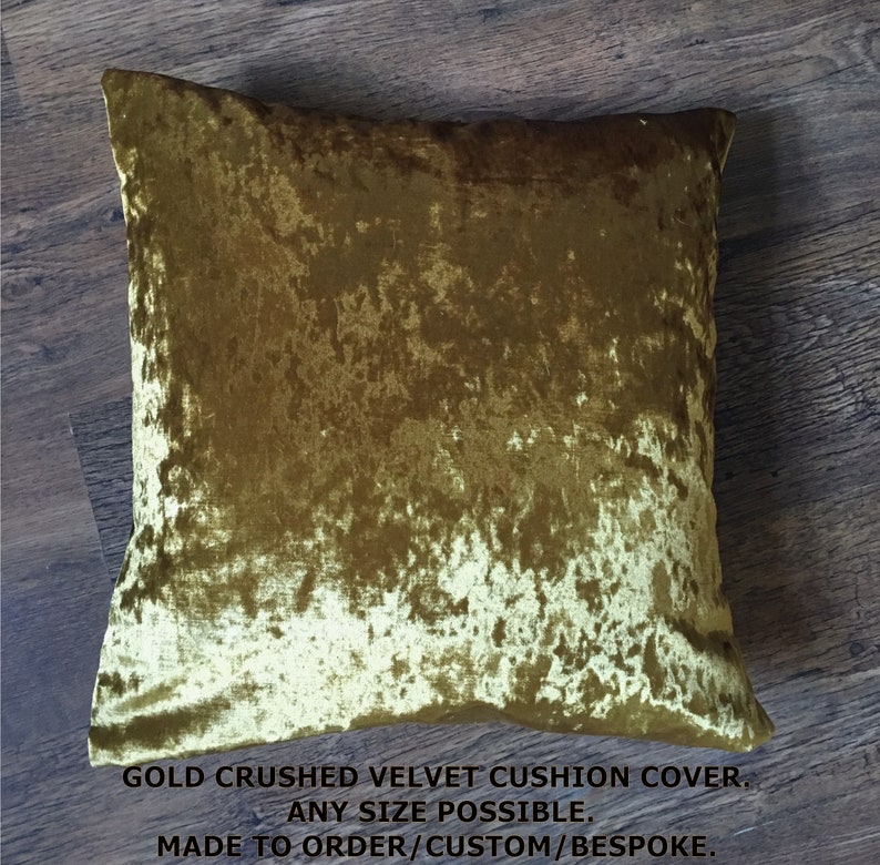 GOLD CRUSHED VELVET Bedspread Runner Throw or Cushion Cover Etsy