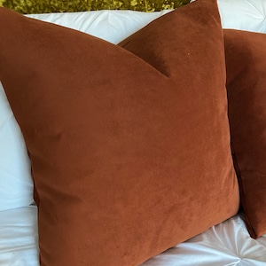 VELVET cushion cover. Earthy cushion,Luxury cushion,long cushion,sofa cushion, bed pillow,terracotta cushions,decorative front room cushion,