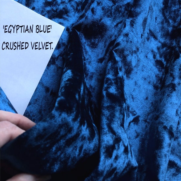 Blue Crushed Velvet Etsy UK