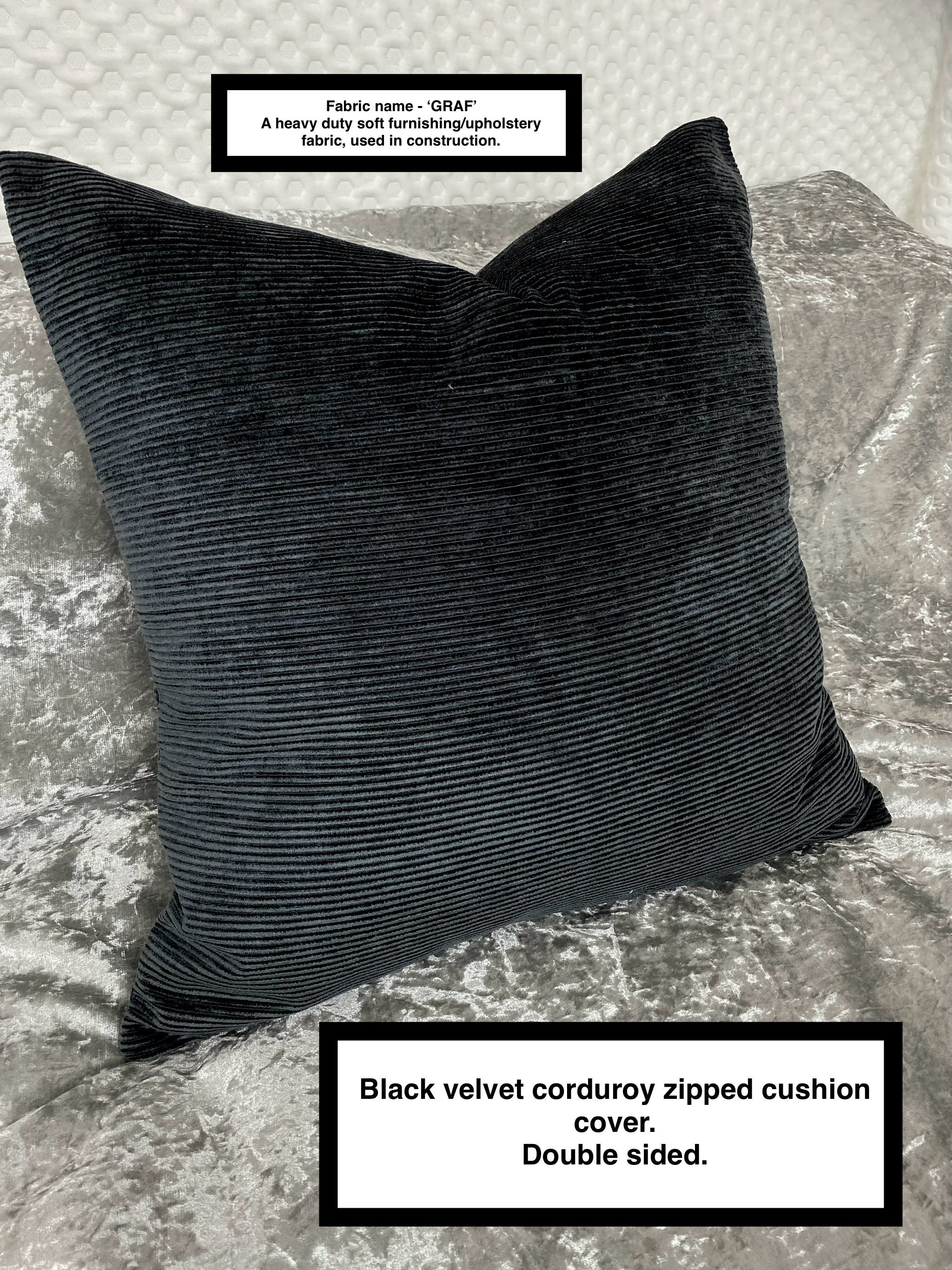 Long Black Velvet Cushion Cover. Lumbar Pillow,black Throw Pillow