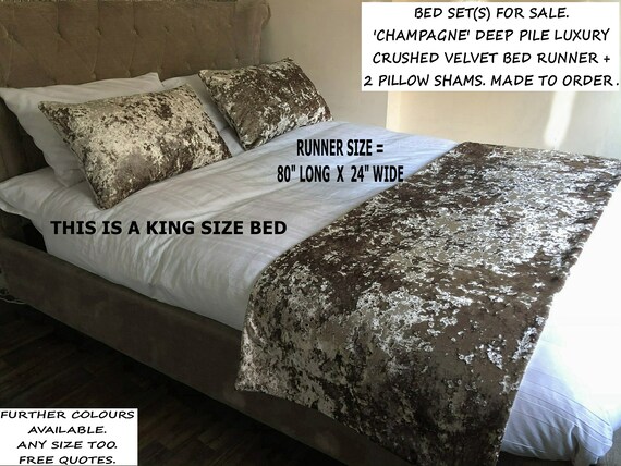 Champagne Deep Textured Crushed Velvet Bed Set 2 Pillow - Champagne Velvet Bedding Set Champagne Deep Textured Crushed Velvet Bed Set 2 Pillow - Champagne Velvet Bedding Set