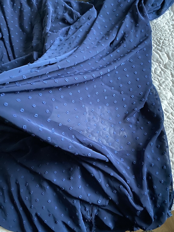 4.9m Blue 'swiss Dot' Chiffon Sheer Dressmaking Fabric. Dress Fabric,  Fashion Fabric, Chiffon Scarf, Clothing Fabric, Floaty Fabric, Beach - Etsy  UK