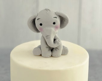 Topper na tort w kształcie słonia na tort w stylu dżungli lub safari